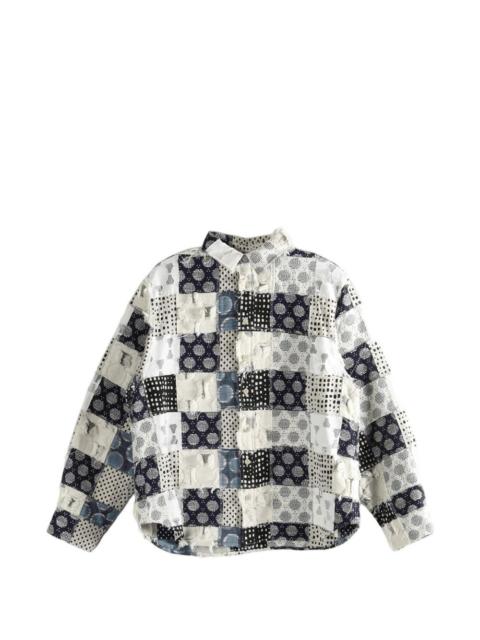 ADER error patchwork fringed shirt