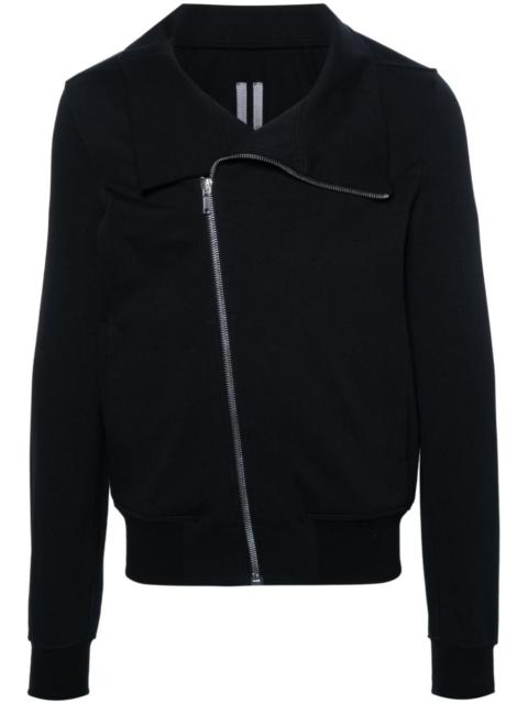 off-centre-fastening zipped sweatshirt