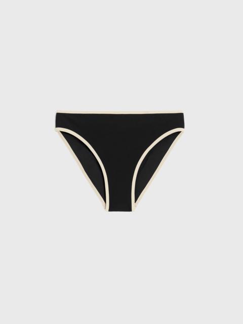 Stripe edge bikini bottoms black