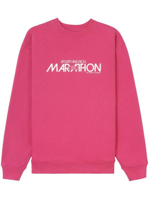 Sporty & Rich Marathon cotton sweatshirt