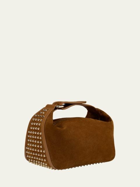 Christian Louboutin Funky Dopp Spike Top-Handle Bag in Suede