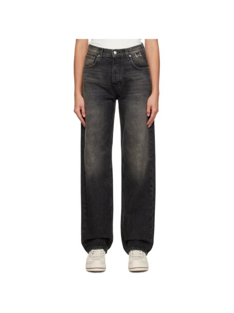 Rhude Black Wide-Leg Jeans