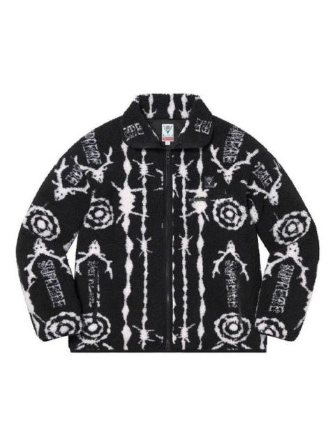 Supreme x SOUTH2 WEST8 Fleece Jacket 'Black White' SUP-SS21-649