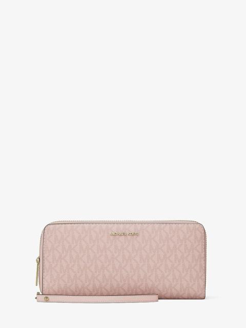 MICHAEL KORS Jet Set Travel Large Signature Logo Continental Wristlet