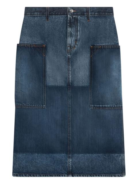 GUCCI denim midi skirt