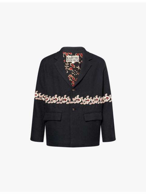 KARTIK RESEARCH Hand-Embroidered Wool Blazer