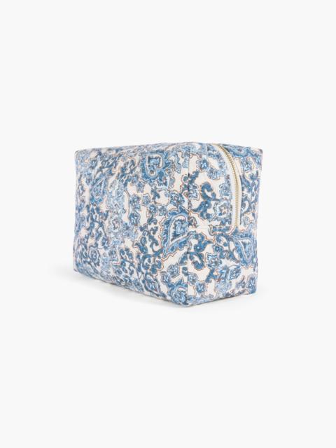 Hill House Home The Quilted Cosmetic Bag - Chedworth Paisley Blue