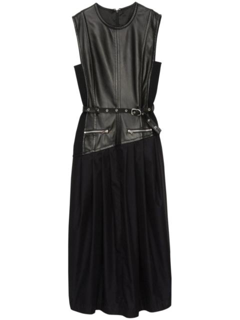 3.1 Phillip Lim leather pleated midi dress
