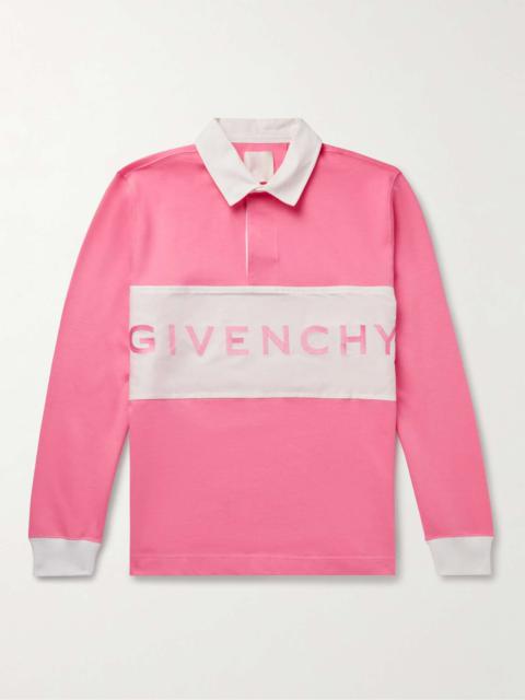 Givenchy Logo-Embroidered Colour-Block Cotton-Jersey Polo Shirt