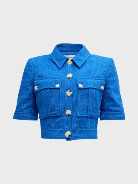 Rosalina Short-Sleeve Tweed Jacket