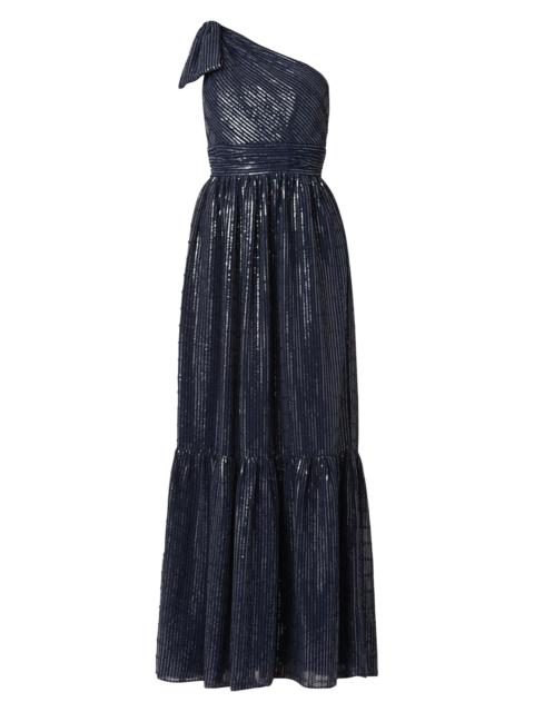 Shoshanna Women's Indigo Sequined One-Shoulder Gown - Navy