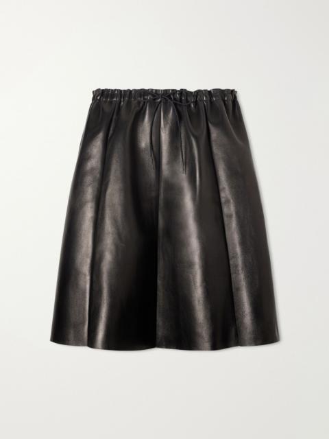 STOULS Naomi paneled leather midi skirt Black