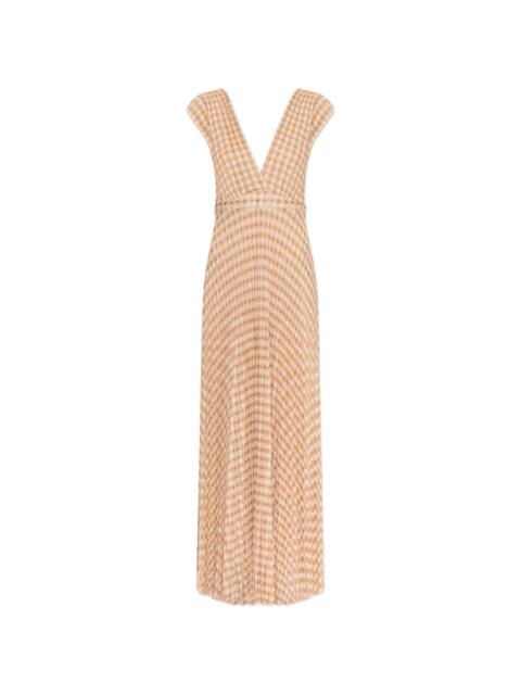 forte_forte V-neck patterned dress
