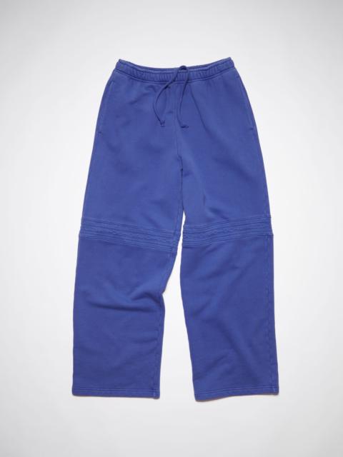 Acne Studios Logo tape fleece sweatpants - Sea Blue
