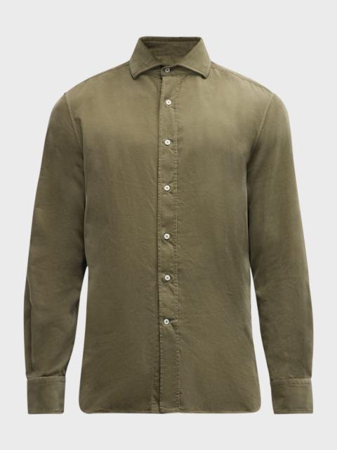 Brunello Cucinelli Men's Fine-Wale Corduroy Sport Shirt
