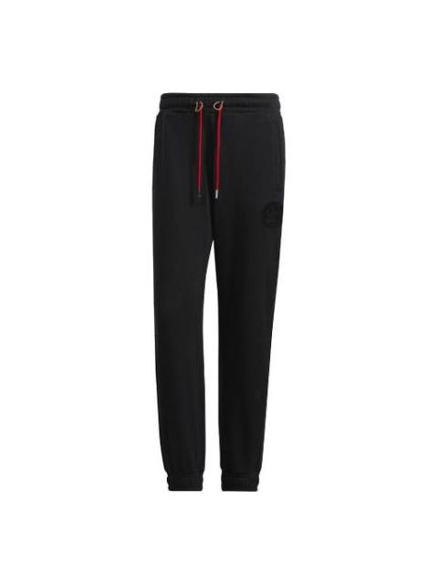 Men's adidas originals Limited Loose Bundle Feet Lacing Sports Pants/Trousers/Joggers Black HD0322