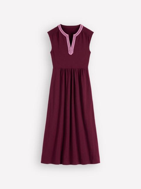 BODEN May Jersey Midi Dress-Deep Wisteria