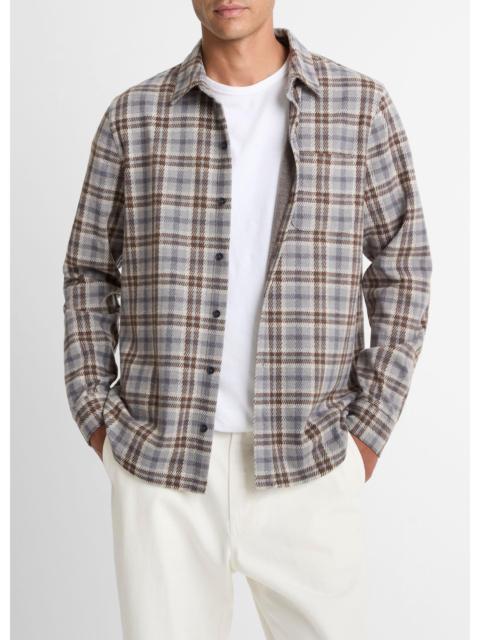 Vince Plaid Cotton-Blend Shirt Jacket
