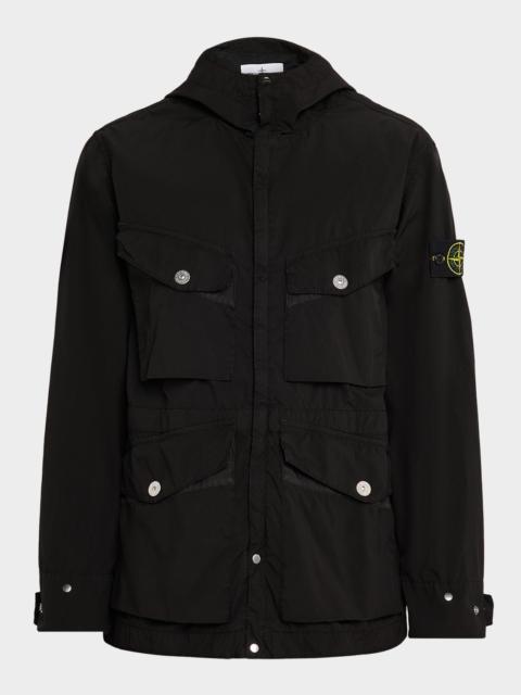 Stone Island Men's Lightweight Water Resistant Short Parka