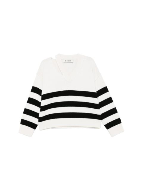 RÓHE deconstructed V-neck sweater