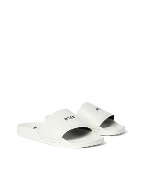 MSGM Pool slippers with MSGM micro logo