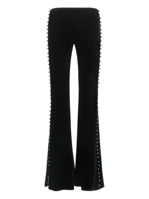 Roberto Cavalli bead-embellished flared trousers