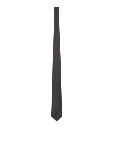 LARDINI MICRO-PATTERNED SILK TIE