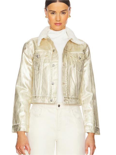 SIMKHAI BLOUSON EN DENIM ENDUIT M&Eacute;TALLIS&Eacute; COPELAND