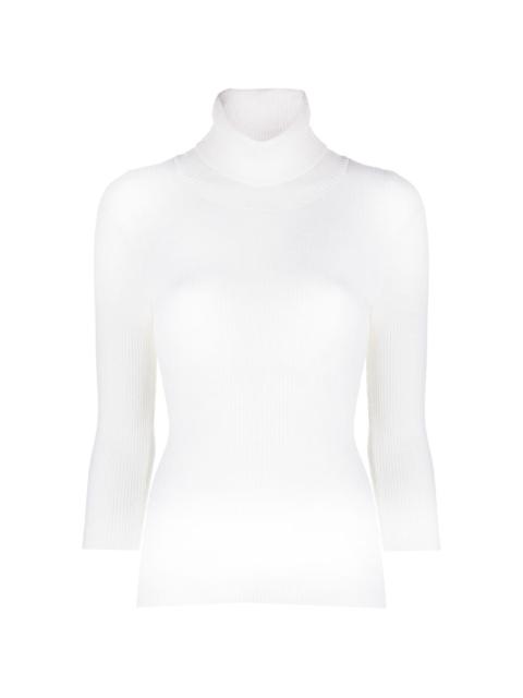Aspesi ribbed-knit roll-neck knitted top