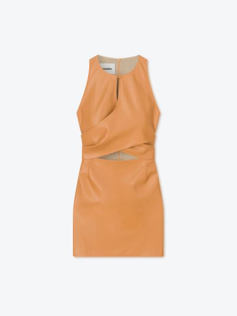 Nanushka MARINKE - OKOBOR™ alt-leather dress - Tan