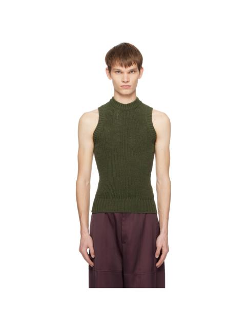 Green Crewneck Tank Top