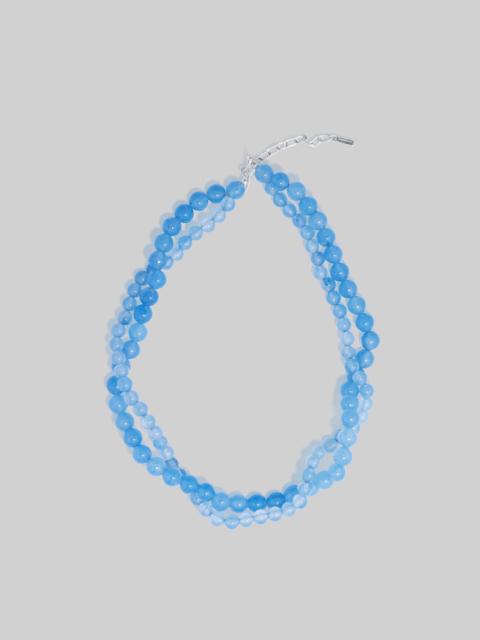Completedworks Completedworks Floe Lace Agate Bead Necklace - Blue