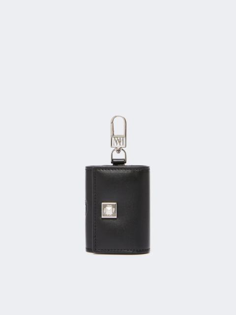 Max Mara EARPHONECASE Leather earphone pouch - BLACK