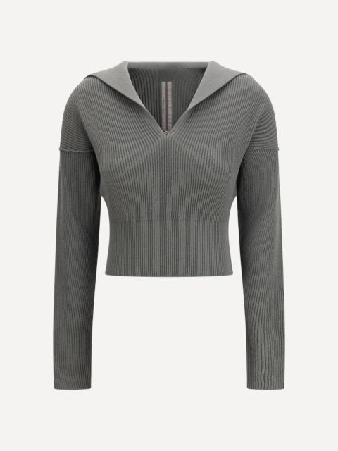 Rick Owens Euca Virgin Wool Sweater with V neck