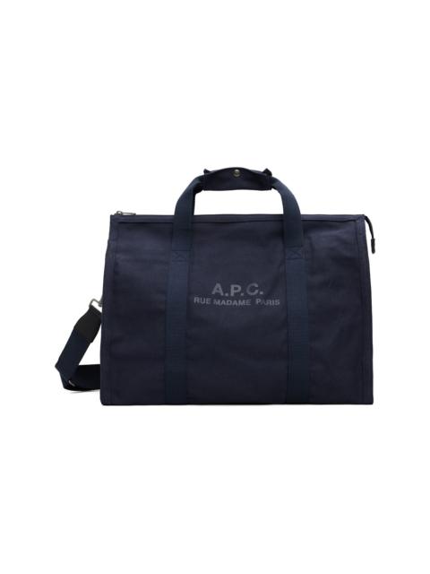 A.P.C. Navy Récupération Gym Duffle Bag