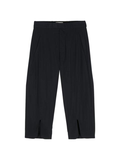 poplin cropped trousers