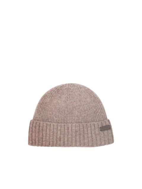 Barbour Carlton ribbed-knit beanie hat