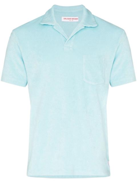 ORLEBAR BROWN fleece-texture design polo shirt