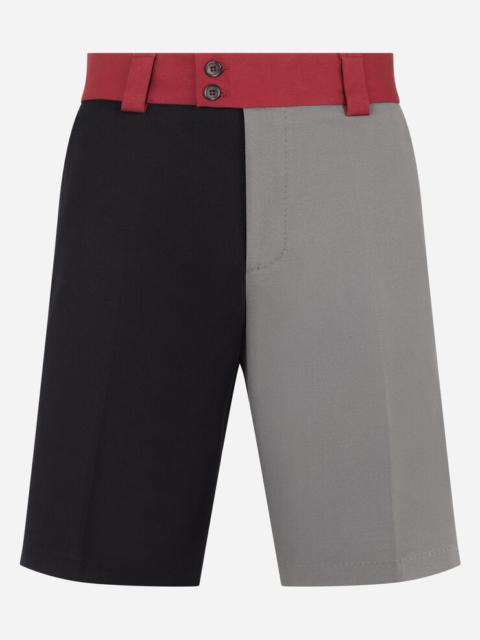 Dolce & Gabbana Cotton and linen patchwork shorts