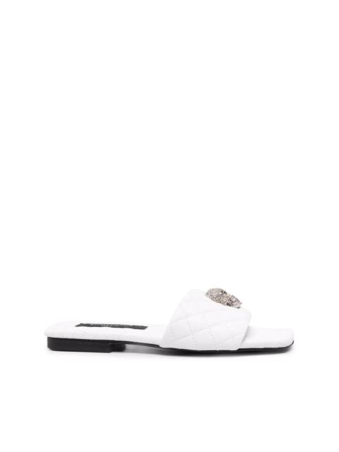 PHILIPP PLEIN crystal-skull flat sandals