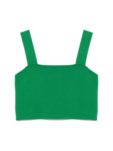 maje square-neck crop top