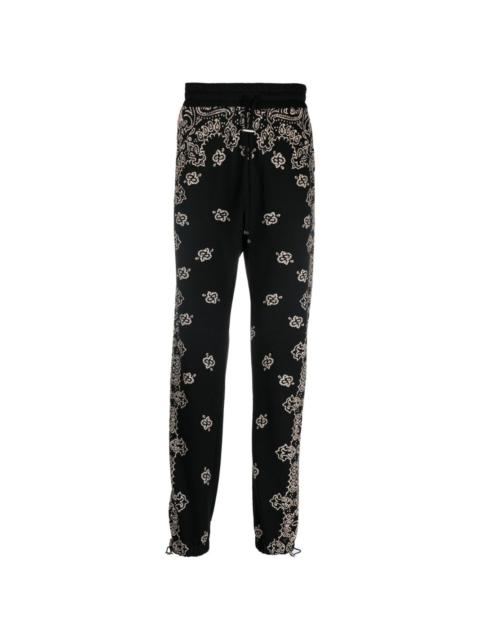 bandana-print drawstring track pants