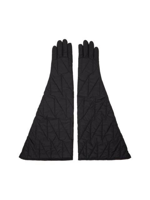 Rick Owens Black Tower Long Gloves