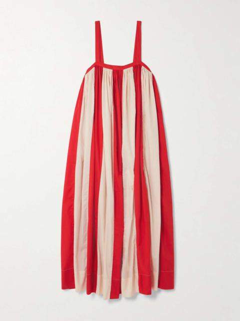 Liberty striped cotton maxi dress