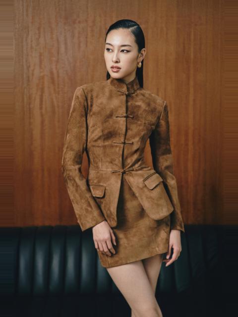 SAU LEE ALBA SUEDE TANG JACKET