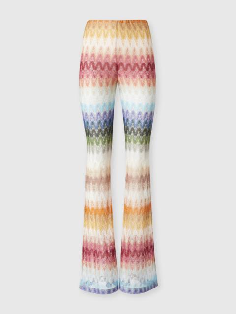 Missoni Flare viscose trousers with dégradé lace motif