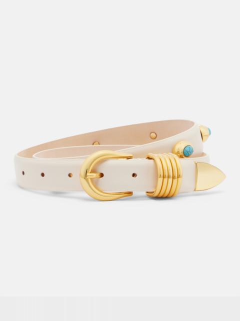 DÉHANCHE Hollyhock embellished leather belt