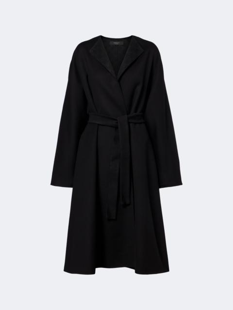 GUCCI GG belted wool and silk wrap coat