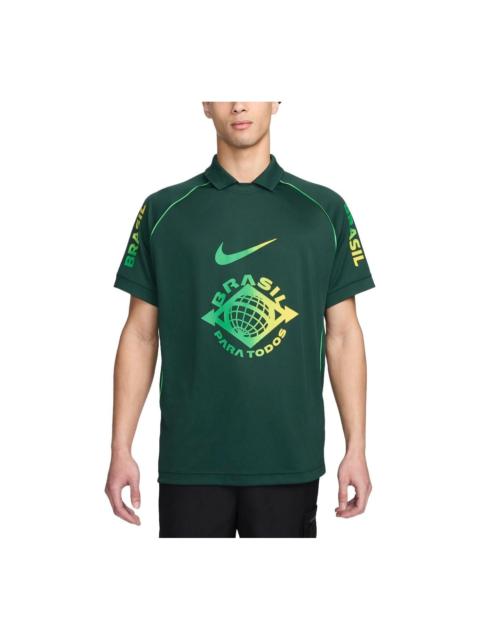 Nike Nike Dri-FIT Brazil Football Polo Shirt 'Dark Green' FZ2949-397