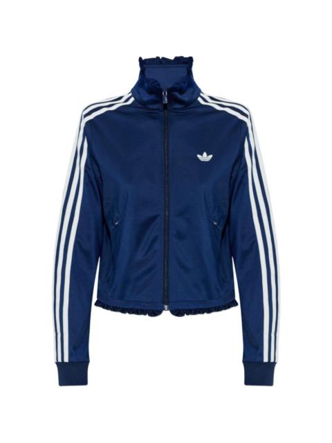 adidas ruffle-trimmed zip-up sweatshirt